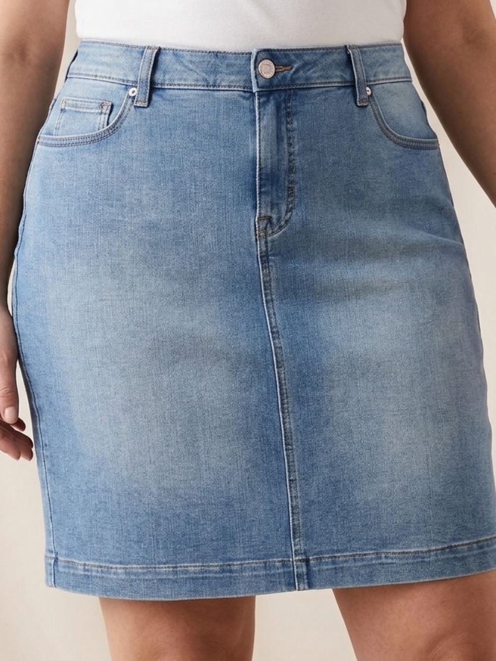 Style & Co. Light Blue Denim Mini Skirt